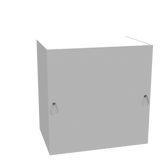 664-SC1-NK - 6X4X6 Screw Cover Type 1 Ul Listed Steel No Knockouts Ansi 61 Gray Cover With Teardrop Slots Mounting Holes In Back